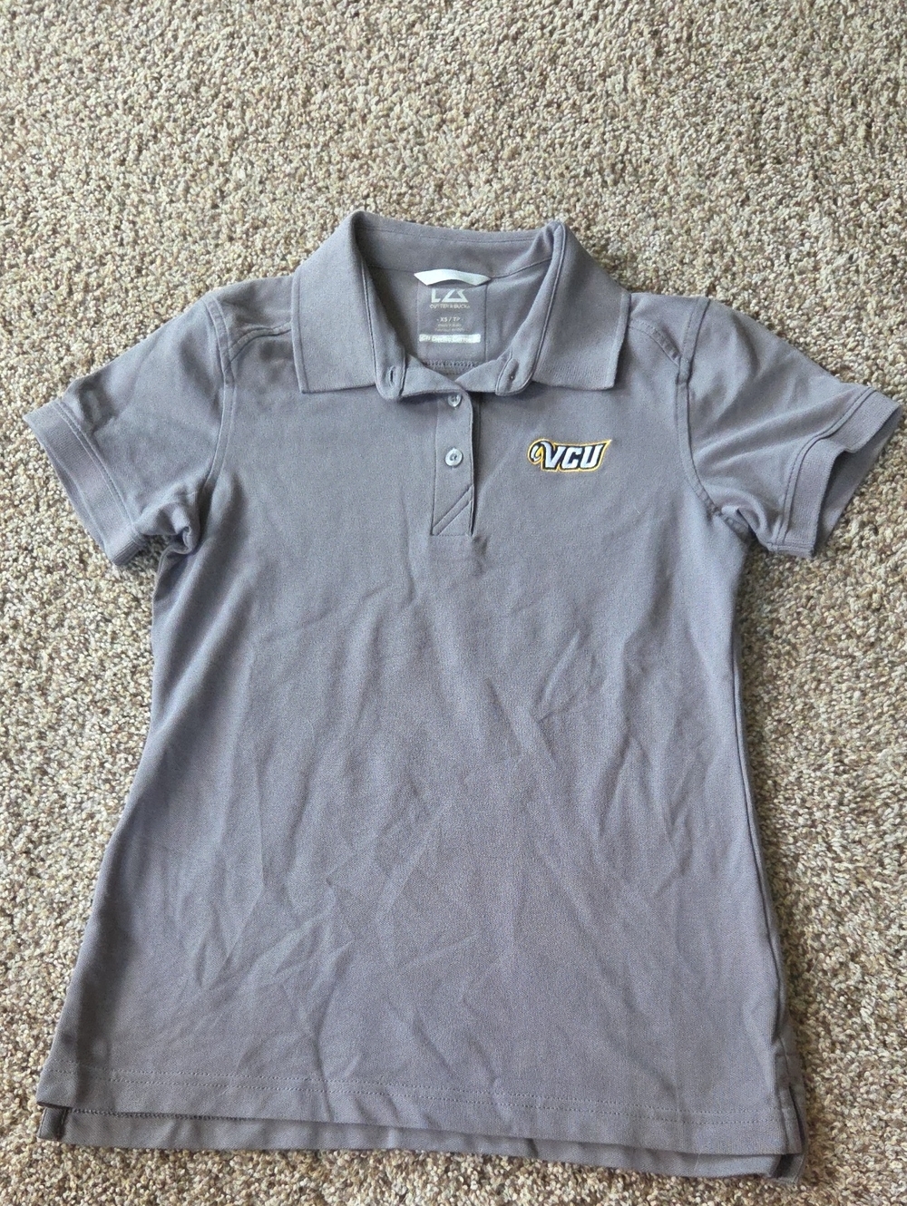 VCU Gray Polo Shirt - Collegiate Short Sleeve